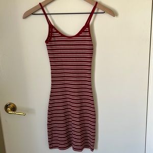Brandy stripped fitted dress